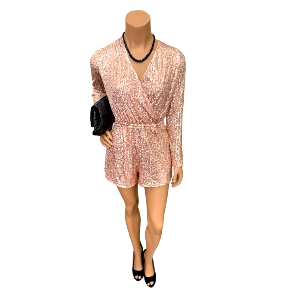 Sexy Sequece Rose Gold Romper ✨💕